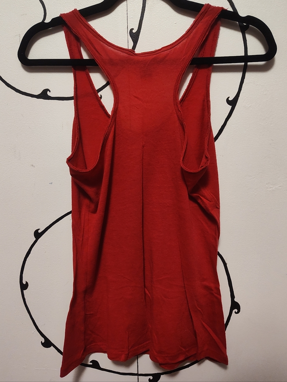 Red Rhinestone Skull Racerback Tank Top - Picture 3 of 3